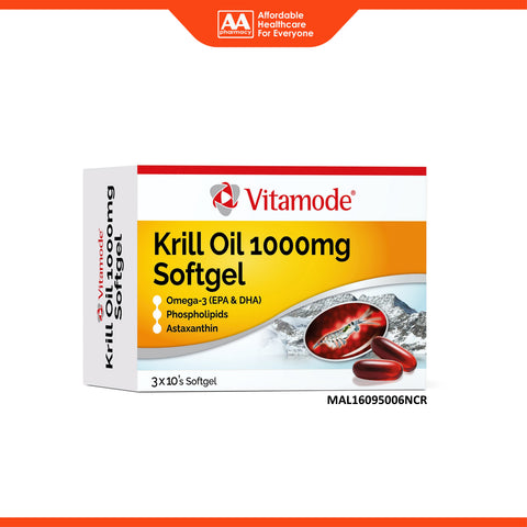 Vitamode Krill Oil 1000mg Softgel 3x10's