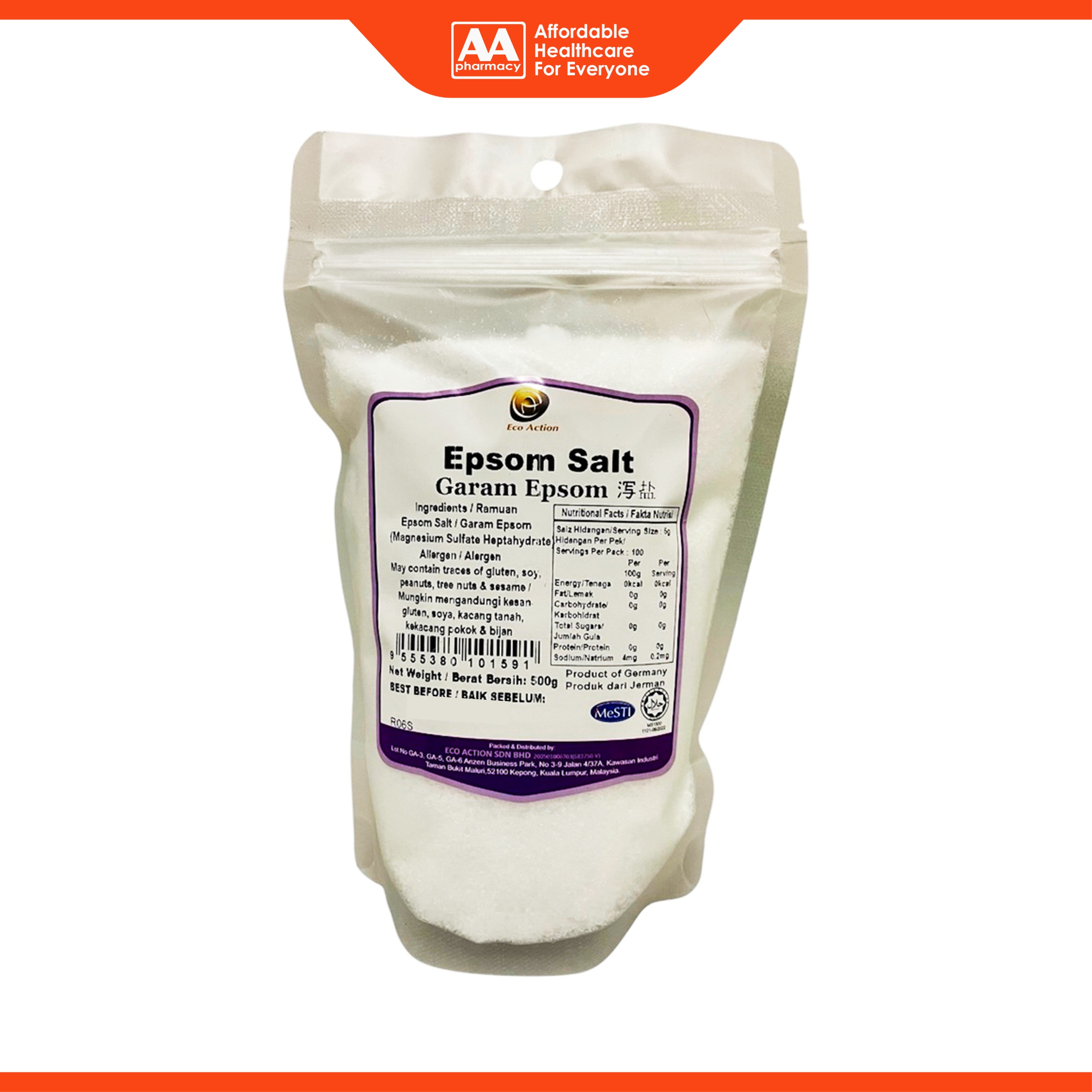 Eco Action Epsom Salt 500g