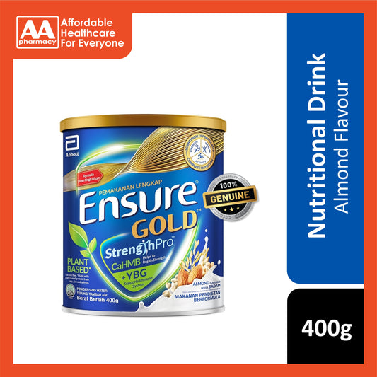 Abbott Ensure Gold StrengthPro Plant-Based Complete Nutrition Drink 400g (Almond Flavour)