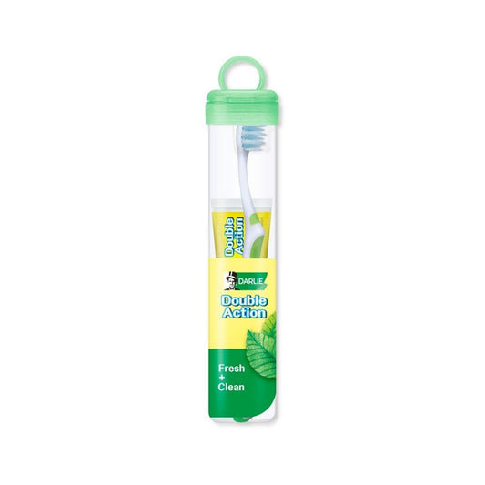 Darlie Oral Care Travel Kit for Adult (Double Action Toothpaste 50g + Wavy Fresh Toothbrush T23R)