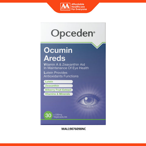 Opceden Ocumin Areds Vegecapsule 30's (Maintenance of Eye Health)