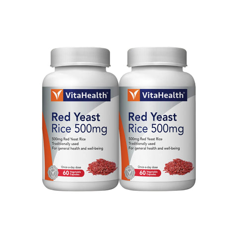 VitaHealth Red Yeast Rice 500mg Vegecapsule 2x60's