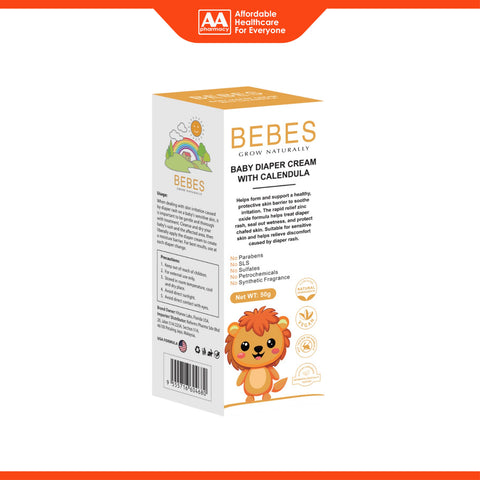 Bebes Baby Diaper Cream with Calendula 75g