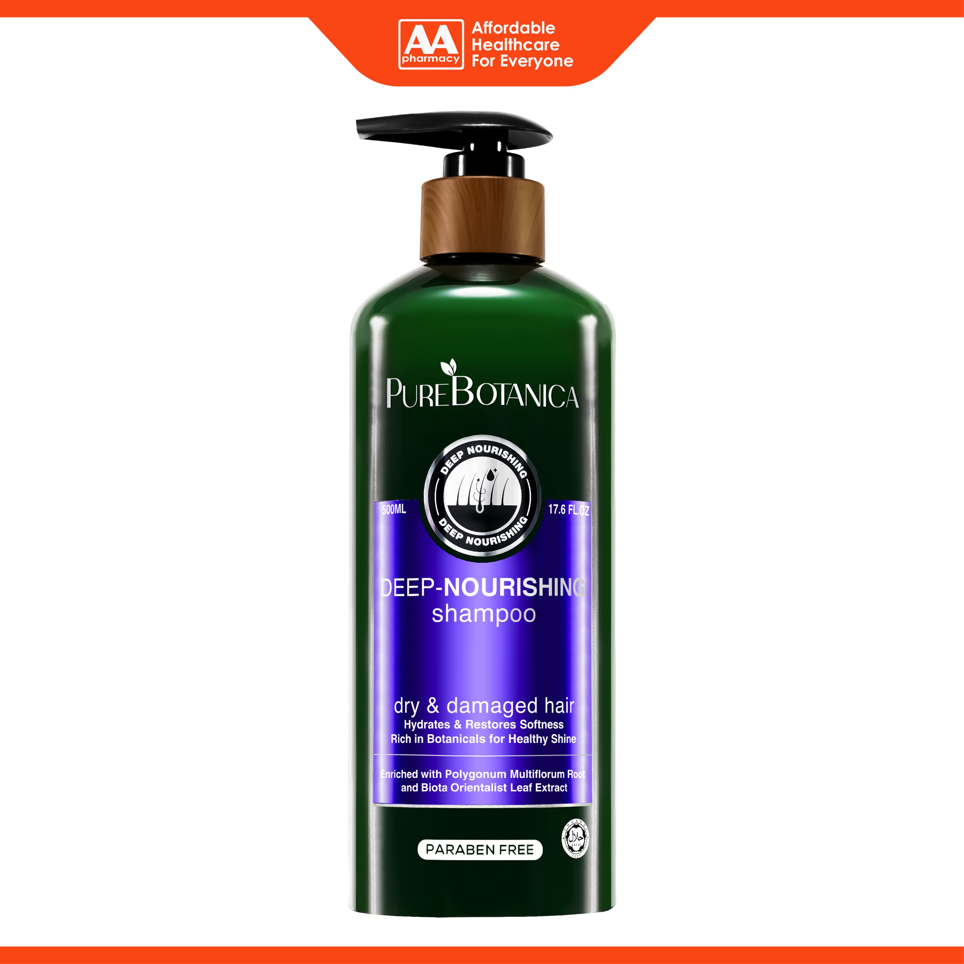 PureBotanica Deep-Nourishing Shampoo 500mL