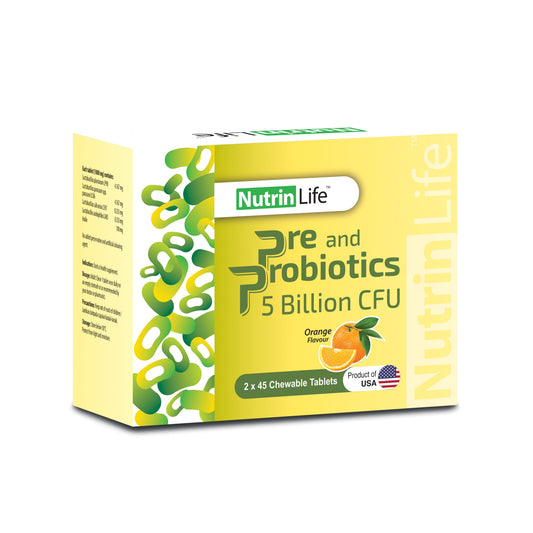 NutrinLife Pre And Probiotics 5 Billion CFUs Chewable Tablet 2x45's