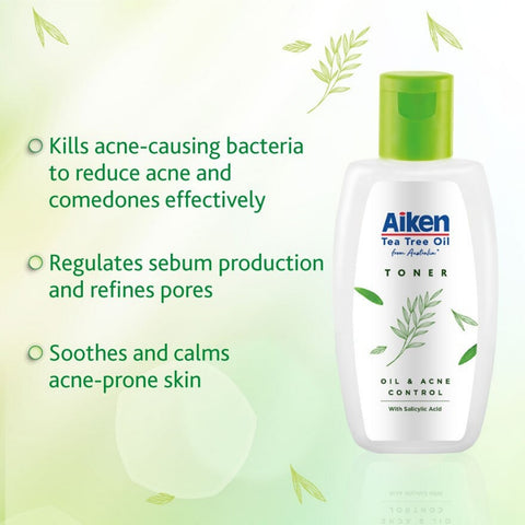 Aiken Tea Tree Oil Toner with Salicylic Acid 100mL (Oil and Acne Control)