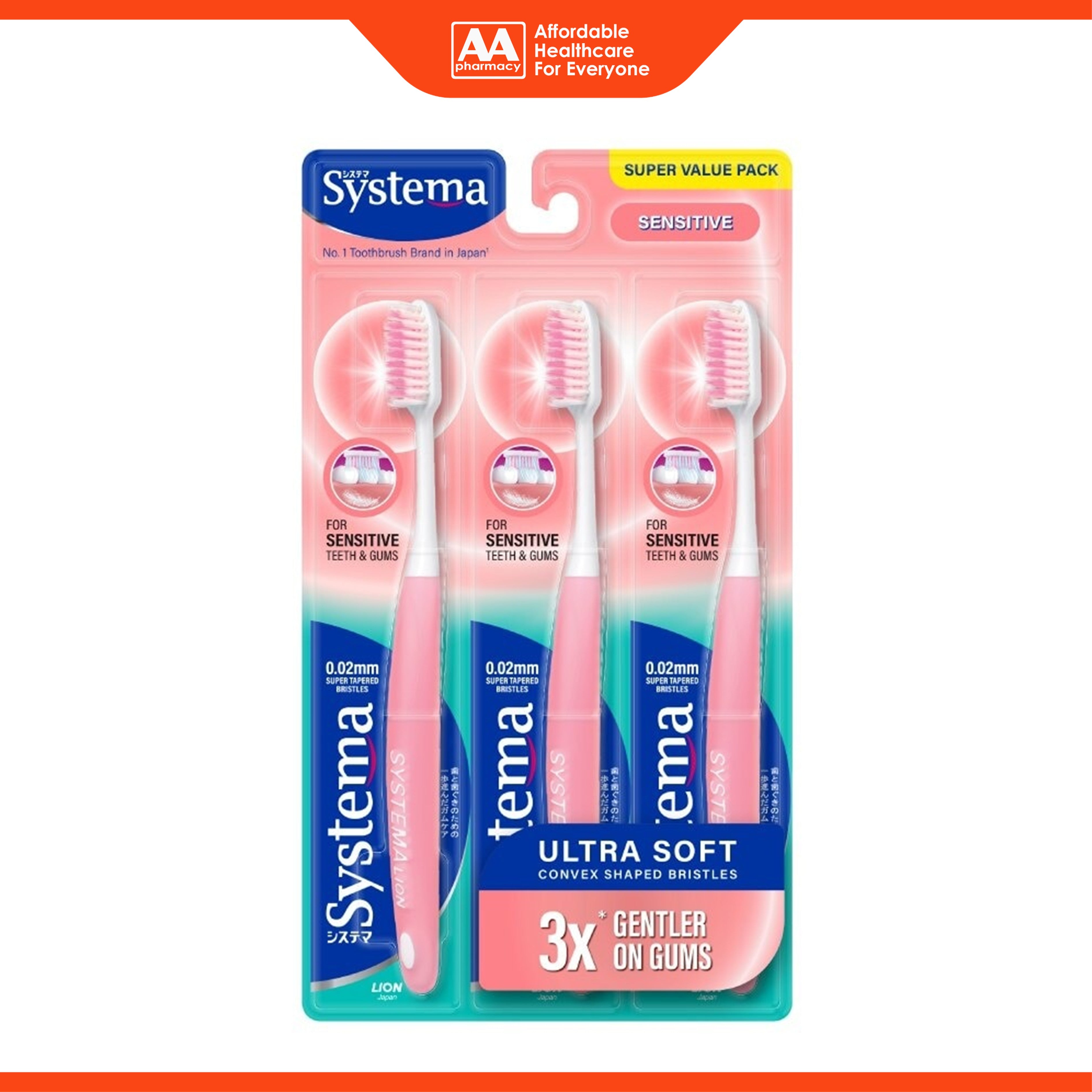 Systema Toothbrush (Sensitive, Ultra Soft) 3's