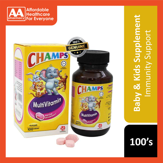 Champs Multivitamins Chewable Tablet 100's (Strawberry Flavour)