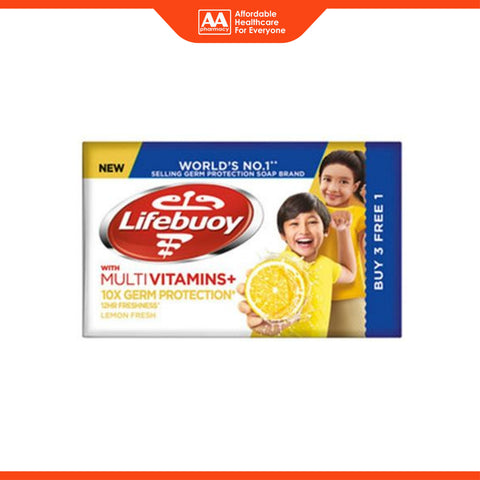 Lifebuoy Bar Soap with Multivitamins (Lemon Fresh) 100gx4's [Value Pack]