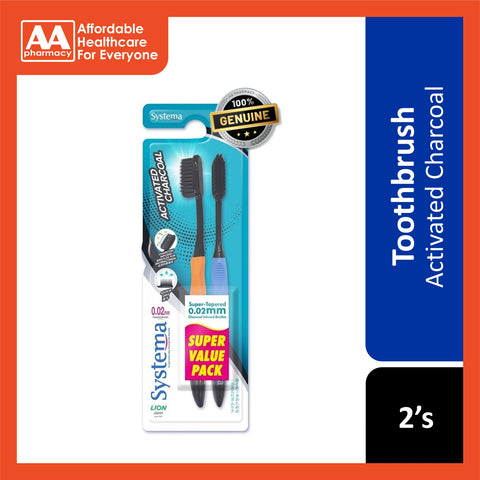 Systema Toothbrush (Activated Charcoal, Soft) 2's
