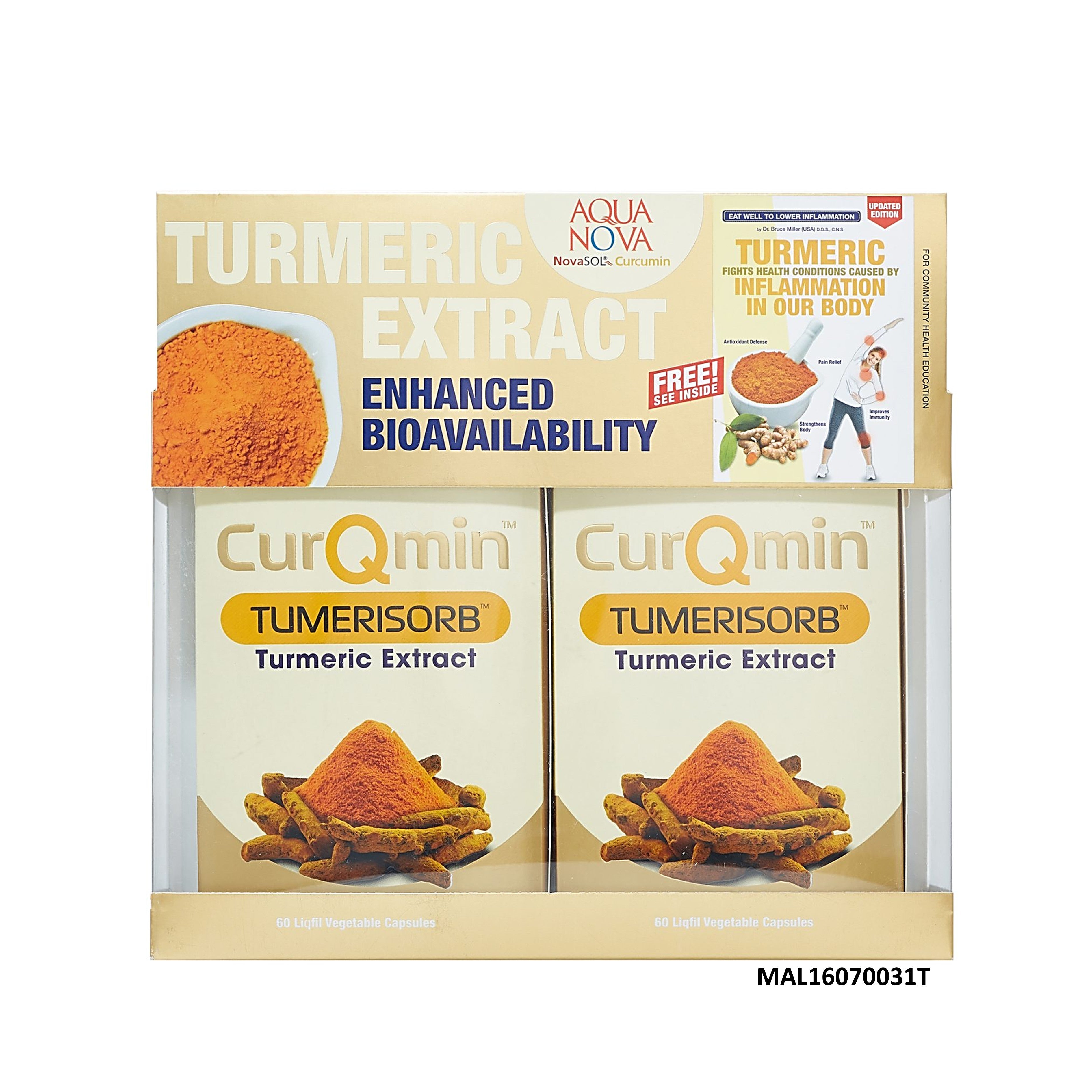 Live-Well CurQmin Tumerisorb Turmeric Extract Vegecapsule 2x60's