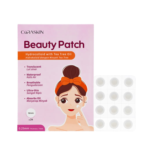 Curaskin Beauty Patch (Hydrocolloid With Tea Tree Oil) 24's
