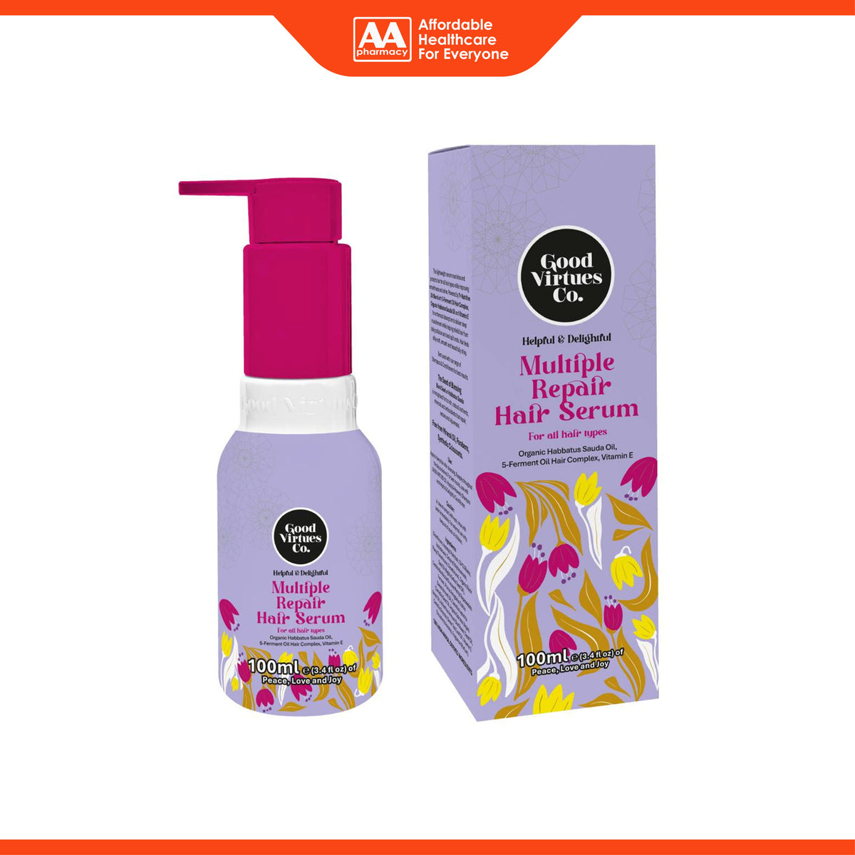 Good Virtues Co. Multiple Repair Hair Serum (100ml) - For All Hair Types