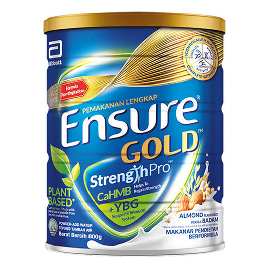 Abbott Ensure Gold StrengthPro Plant-Based Complete Nutrition Drink 800g (Almond Flavour)