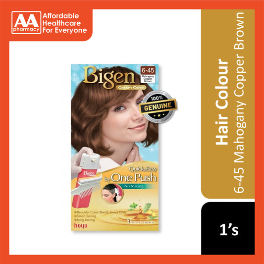 Bigen Cream Color 6-45 Mahogany Copper Brown