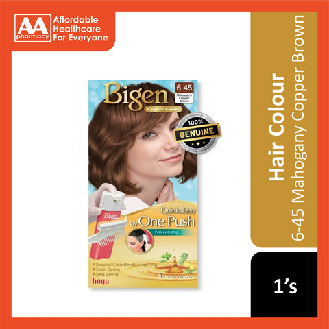 Bigen Cream Color 6-45 Mahogany Copper Brown
