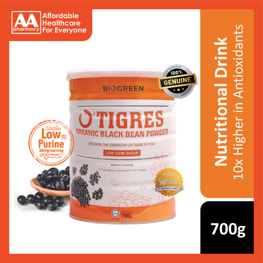 Biogreen O'Tigres Organic Black Bean Powder (Low Cane Sugar) 700g