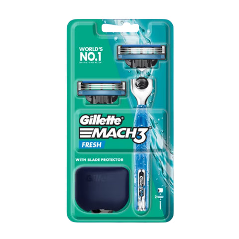 Gillette Mach 3 Fresh (1 Handle, 2 Cartridges, 1 Travel Cover)