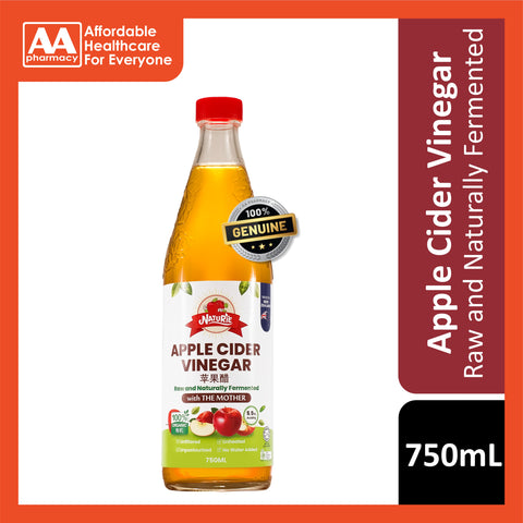 Naturie Organic Apple Cider Vinegar with the 'Mother' 750mL