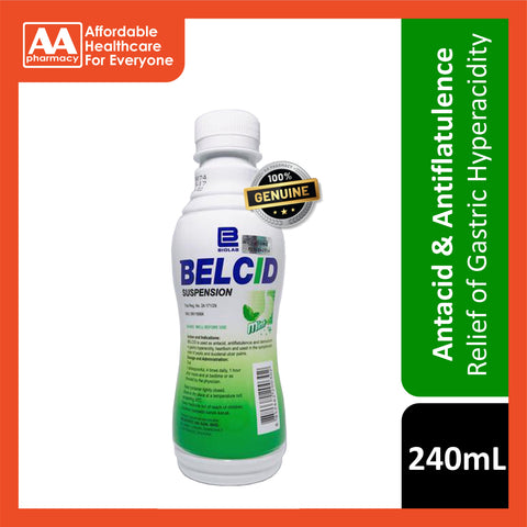 Belcid Suspension (Mint Flavour) 240mL (Antacid, Antiflatulence, Demulcent)