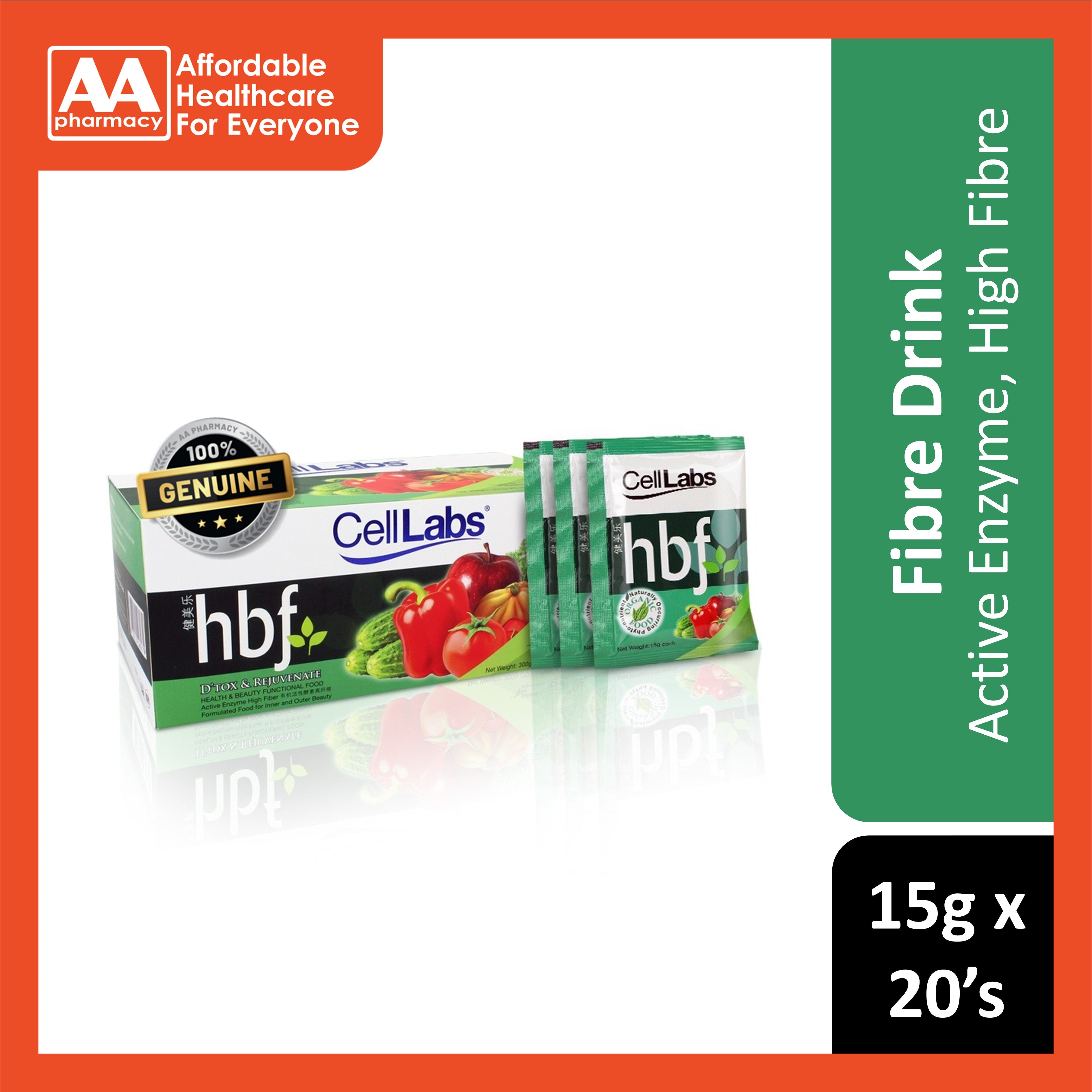CellLabs HBF D'tox and Rejuvenate 15gx20's – AA Pharmacy