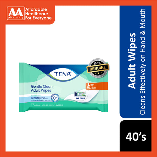 Tena Gentle Clean Adult Wipes 40's