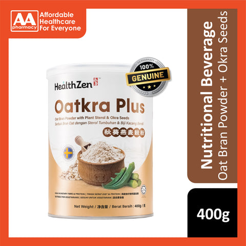 HealthZen Oatkra Plus 400g (Oat Bran Powder with Plant Sterol & Okra Seeds)