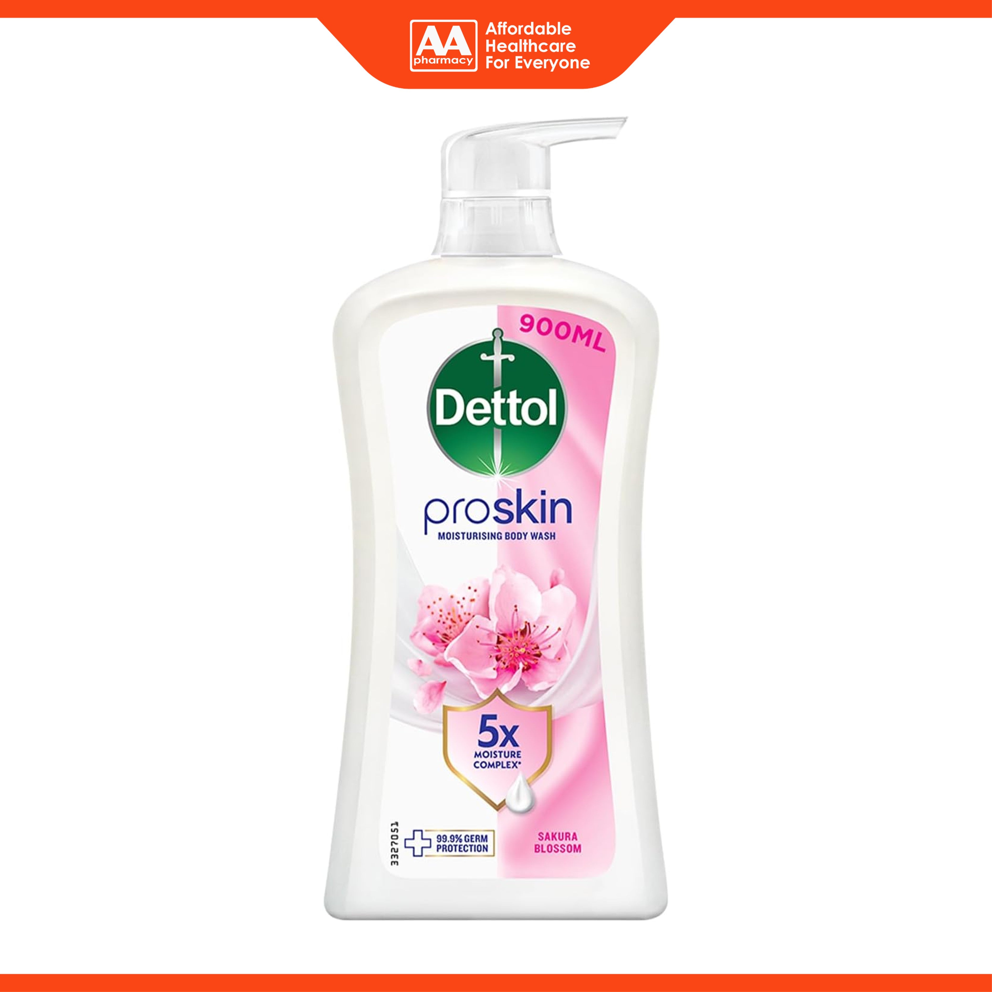 Dettol ProSkin Moisturising Body Wash (Sakura Blossom) 900g