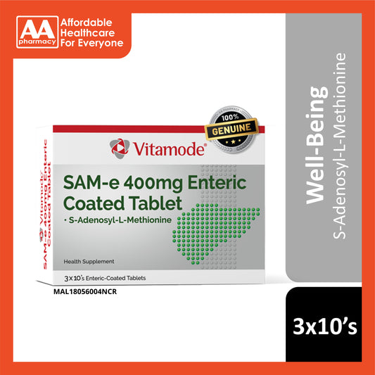 Vitamode SAM-e 400mg Enteric Coated Tablet 3x10's