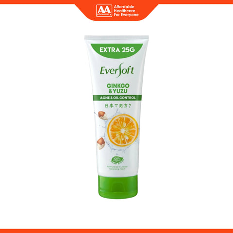 EverSoft Ginkgo and Yuzu (Acne and Oil Control) Cleansing Foam 195g