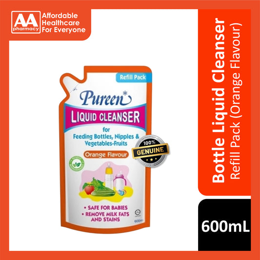 Pureen Liquid Cleanser Refill Pack 600mL - Orange Flavour