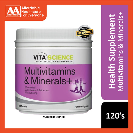 VitaScience Multivitamin and Minerals+ Tablets 120's