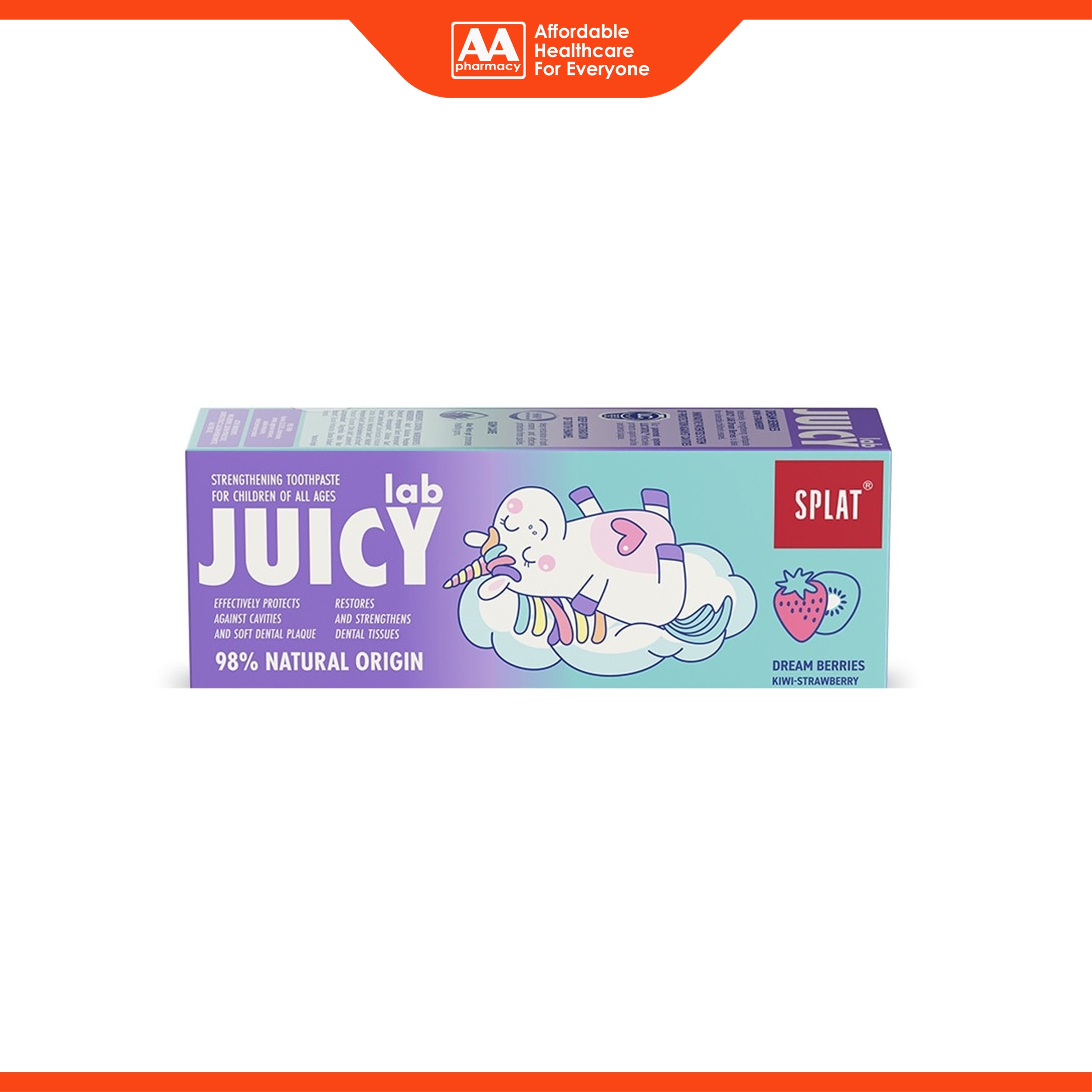 Splat Juicy Lab Strengthening Toothpaste - Dream Berries, Kiwi-Strawberry (80g) [For Children of All Ages]