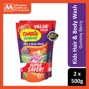Carrie Junior Hair & Body Wash (Gummy Berry) Refill Pack 2x500g