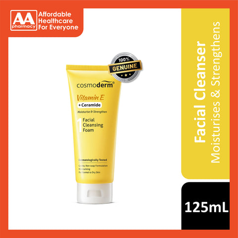 Cosmoderm Vitamin E + Ceramide Facial Cleansing Foam 125mL