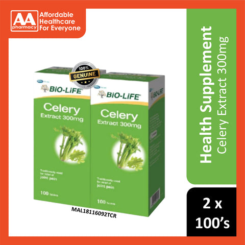 Bio-Life Celery Extract 300mg Tablet 2x100's