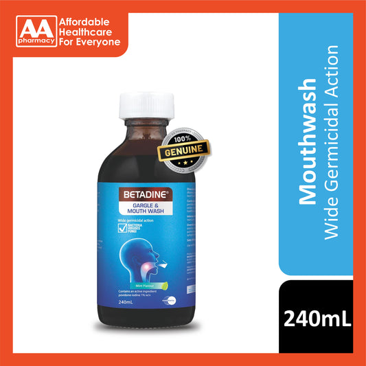 Betadine Gargle & Mouthwash 1% 240mL