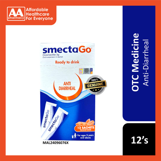Smecta Go Anti-Diarrheal Caramel Cocoa Sticks Sachet 3gx12's