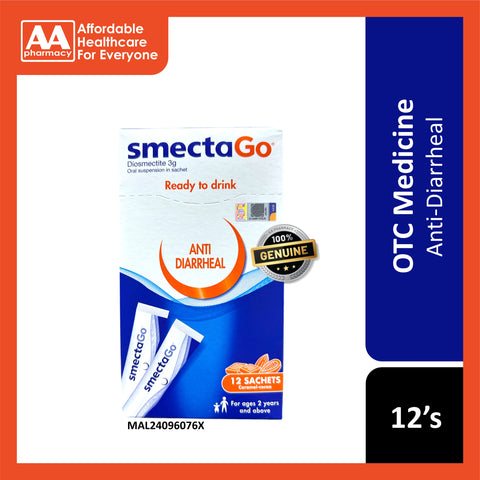 Smecta Go Anti-Diarrheal Caramel Cocoa Sticks Sachet 3gx12's