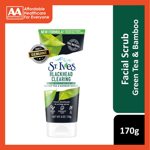 St. Ives Blackhead Clearing Green Tea & Bamboo Face Scrub 170g