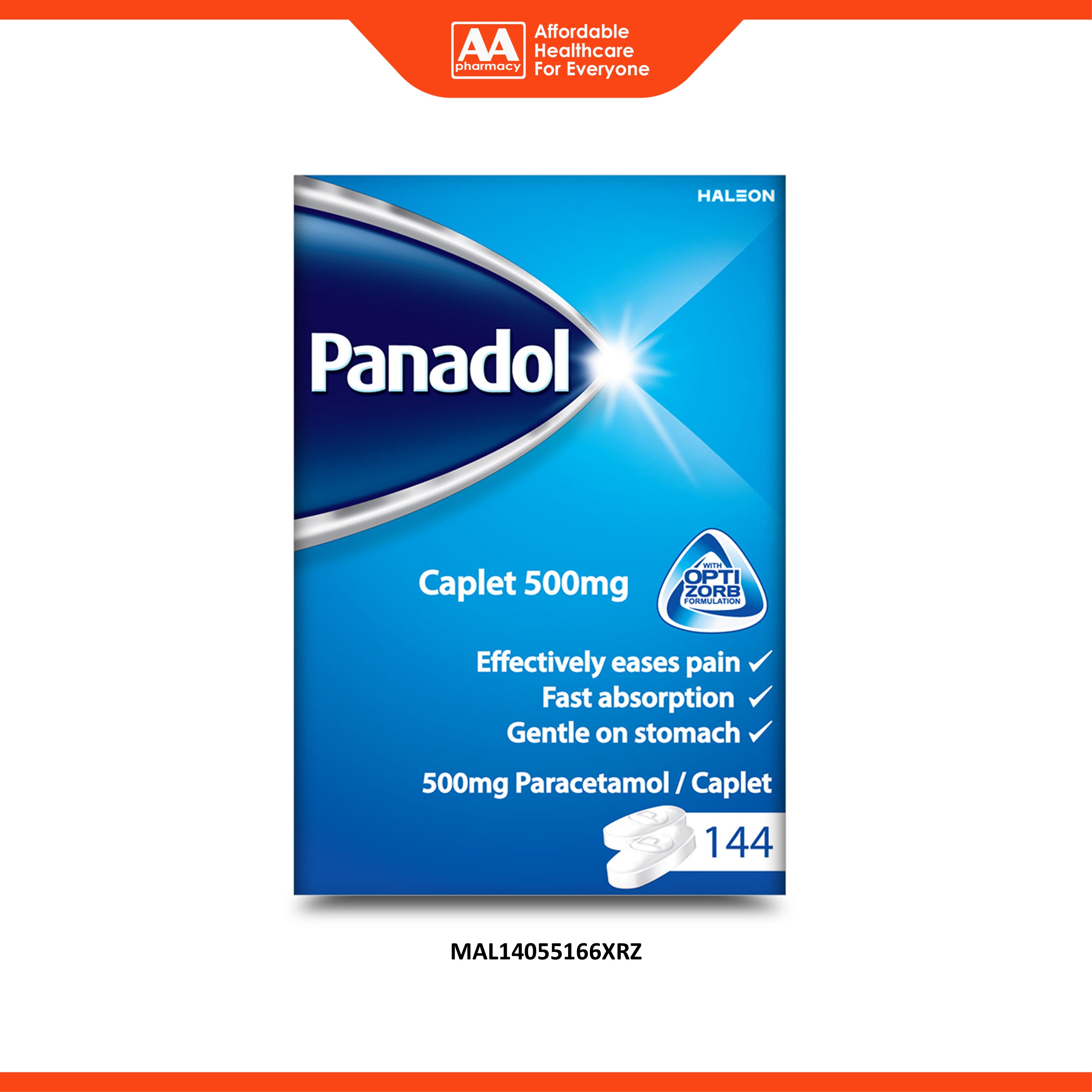 Panadol Optizorb 500mg Caplet 12x12's