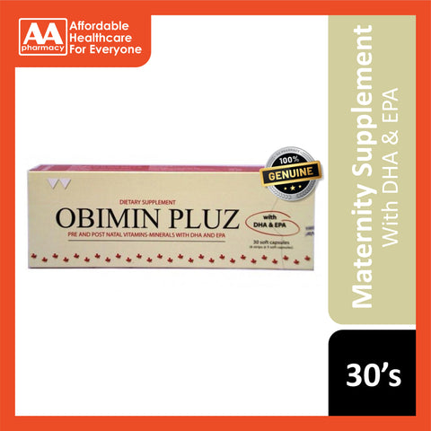 Obimin Pluz (Pre & Post Natal Vitamins & Minerals) Capsules 30's