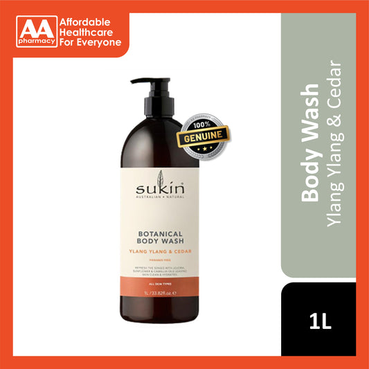 Sukin Botanical Body Wash (Ylang Ylang and Cedar) 1L