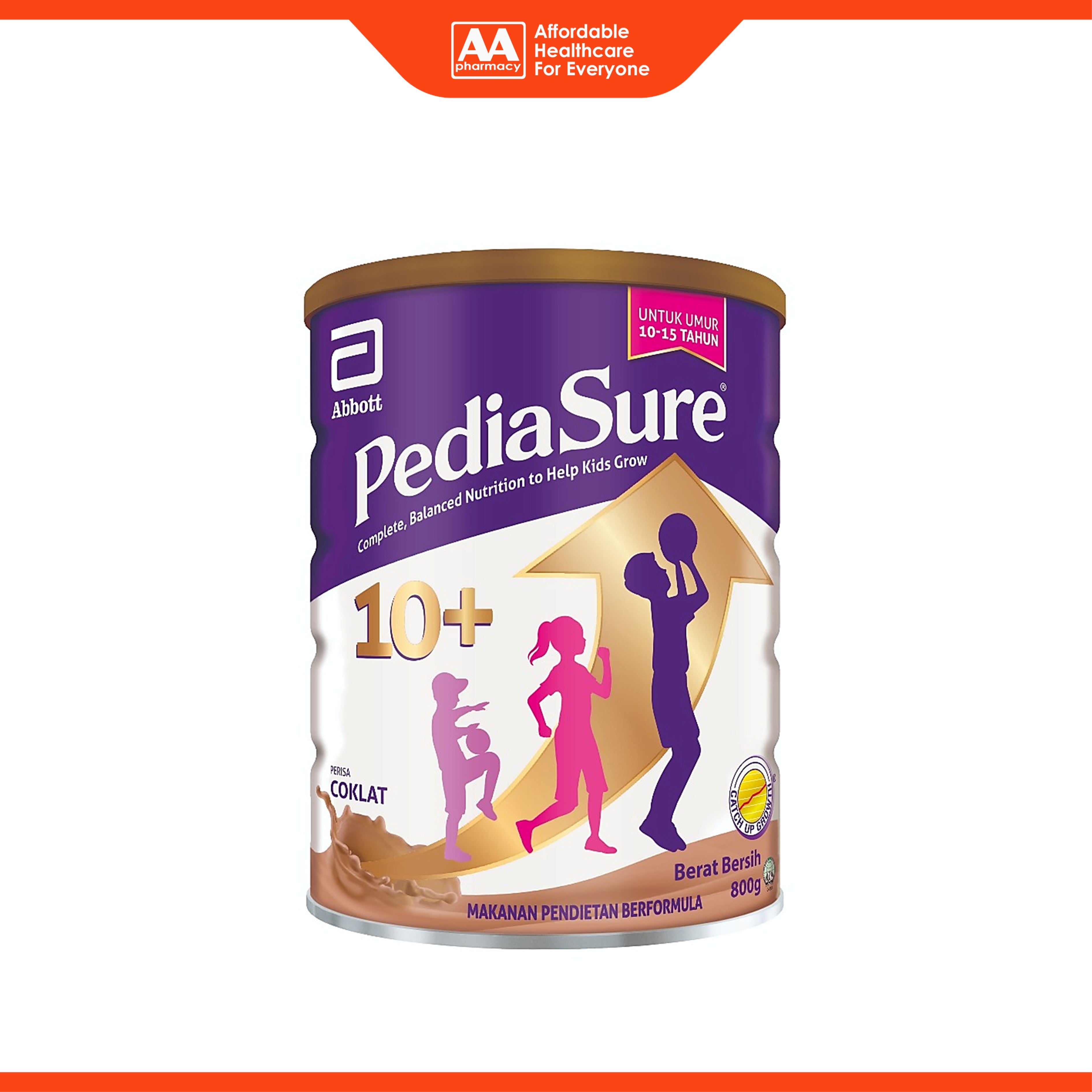 PediaSure 10+ Complete, Balanced Nutrition For Children 10-15 Years - Chocolate (800g)