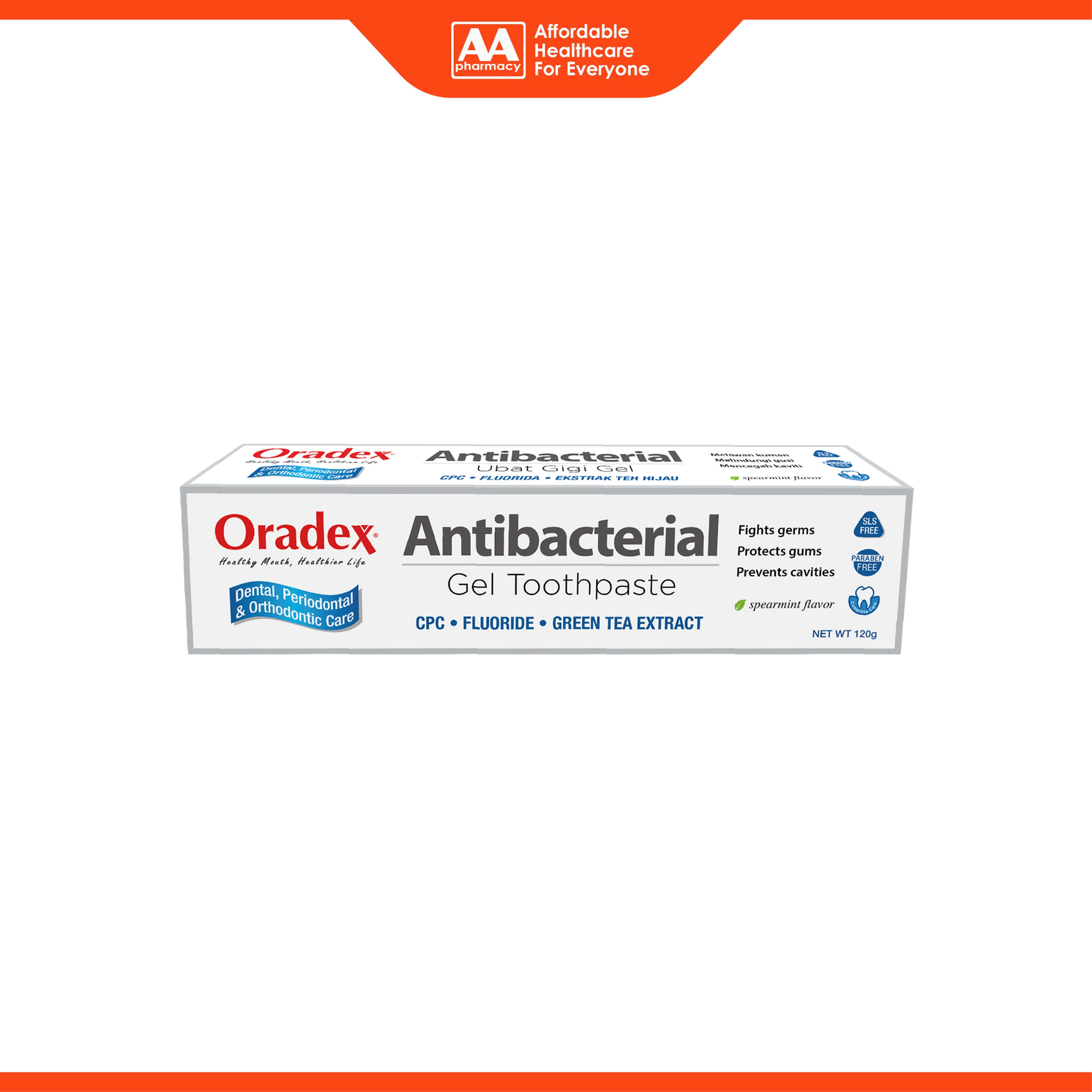 Oradex Antibacterial Gel Toothpaste 120g