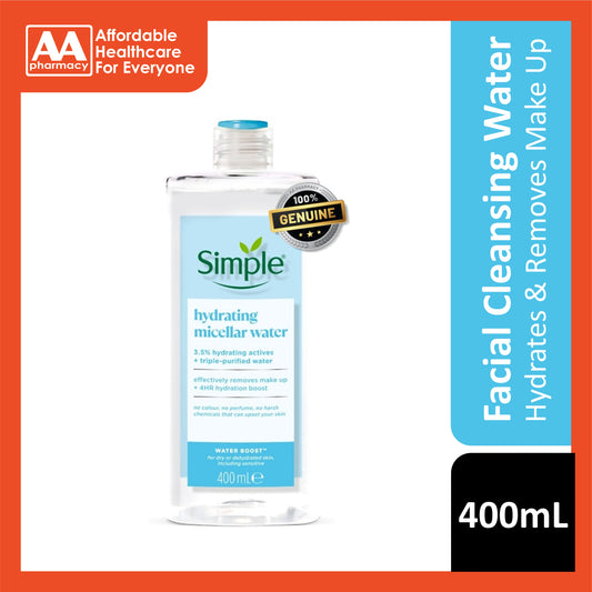 Simple Water Boost Hydrating Facial Cleansing Micellar Water 400mL