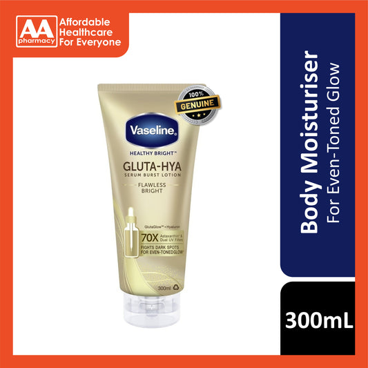 Vaseline Healthy Bright Gluta-Hya Serum Burst UV Lotion (Flawless Bright) 300mL