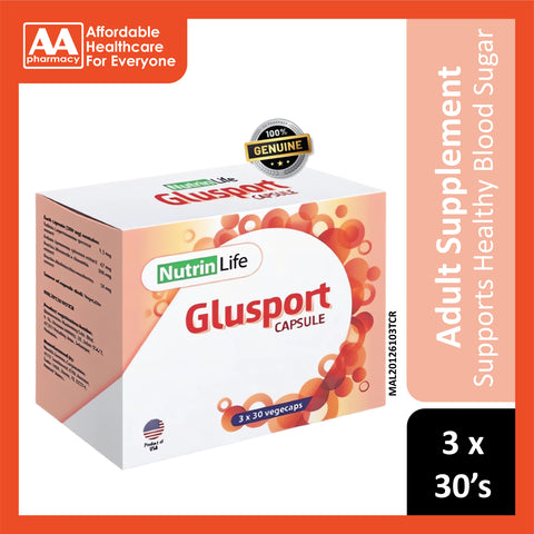 NutrinLife Glusport Vegecapsule 3x30’s