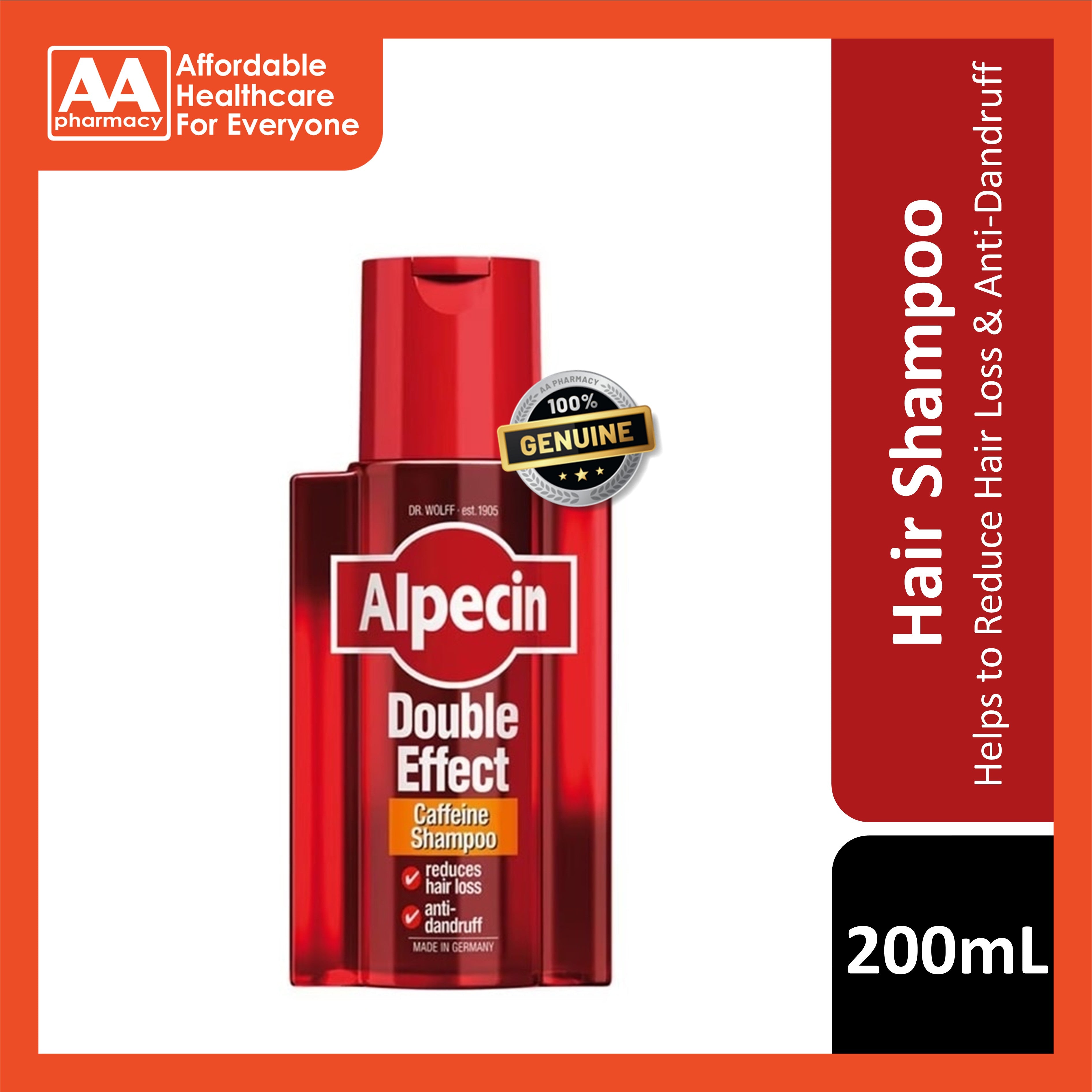 Alpecin Double Effect Caffeine Shampoo 200mL