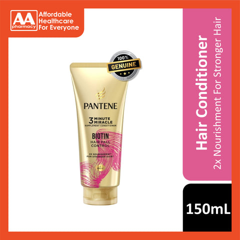 Pantene 3 Minute Miracle Supplement Conditioner (Biotin - Hair Fall Control) 150mL